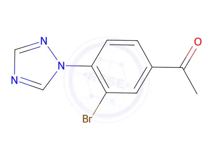 Chemical structure of 1-(3-Bromo-4-(1h-1,2,4-triazol-1-yl)phenyl)ethan-1-one