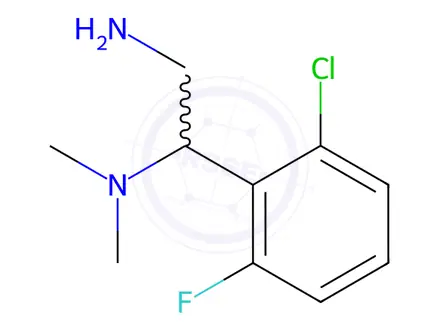 Chemical structure of 1-(2-Chloro-6-fluorophenyl)-n1,n1-dimethylethane-1,2-diamine dihydrochloride