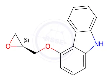 Chemical structure of (S)-(+)-4-(2,3-Epoxypropoxy)carbazole