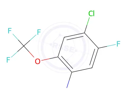 Chemical structure of 1-Chloro-2-fluoro-4-nitro-5-(trifluoromethoxy)benzene 1417569-75-5