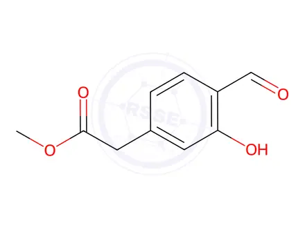 Chemical structure of Methyl 2-(4-formyl-3-hydroxyphenyl)acetate