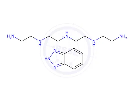 Chemical structure of N-(2-aminoethyl)-N'-[2-[(2-aminoethyl)amino]ethyl]etane-1,2-diamine, compound with 1H-benzotriazole