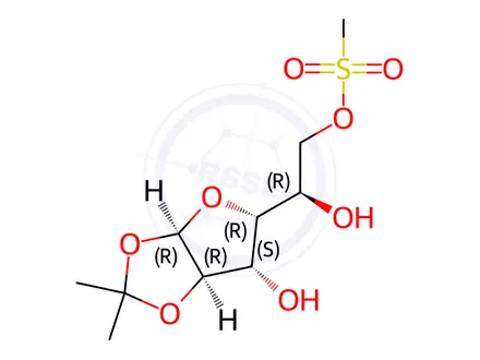 Chemical structure of 1,2-O-Isopropylidene-6-methyl-sulfonyl-Alpha-D-glucofuranose
