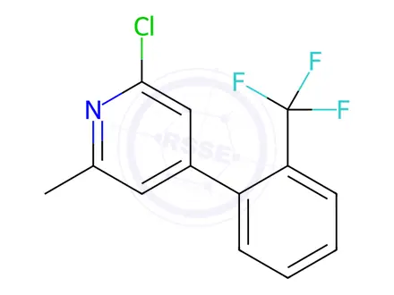 Chemical structure of 2-Chloro-6-methyl-4-(2-(trifluoromethyl)phenyl)pyridine
