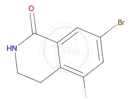 Chemical structure of 7-Bromo-5-fluoro-1,2,3,4-tetrahydroisoquinolin-1-one