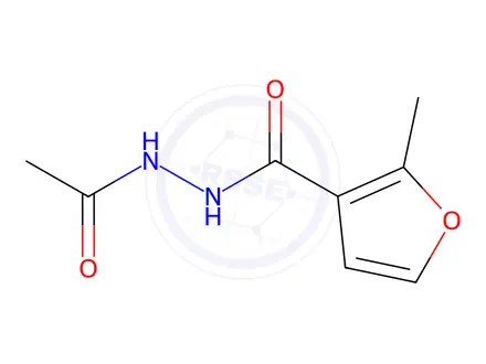 Chemical structure of N'-acetyl-2-methylfuran-3-carbohydrazide