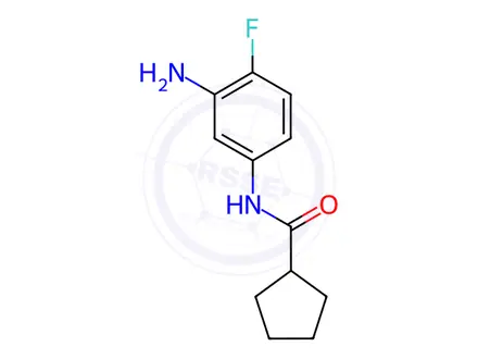 Chemical structure of N-(3-Amino-4-fluorophenyl)cyclopentanecarboxamide