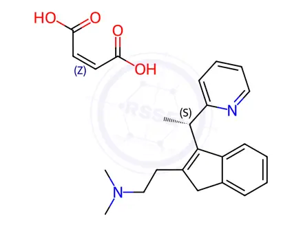Chemical structure of (S)-(+)-Dimethindene Maleate
