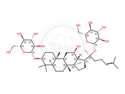 Chemical structure of 20(S)-Ginsenoside F2