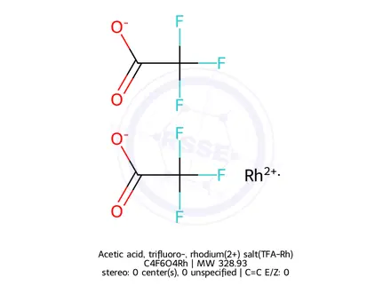Chemical structure of Acetic acid, trifluoro-, rhodium(2+) salt(TFA-Rh)
