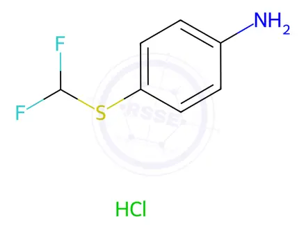 Chemical structure of 4-[(Difluroromethyl)Sulfanyl]aniline Hydrochloride