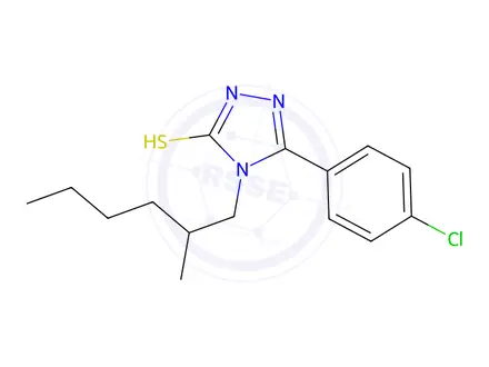 Chemical structure of 5-(4-Chlorophenyl)-4-(2-methylhexyl)-4h-1,2,4-triazole-3-thiol