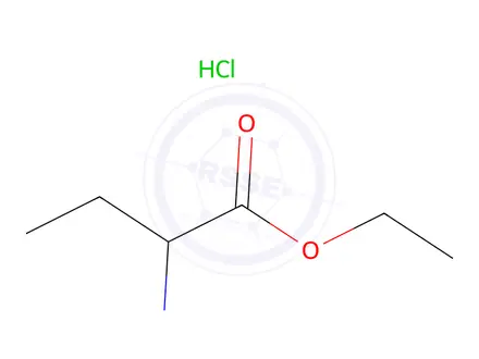 Chemical structure of ethyl 2-aminobutanoate hydrochloride
