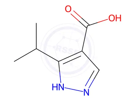 Chemical structure of 5-(propan-2-yl)-1H-pyrazole-4-carboxylic acid 870704-28-2 Z398513148