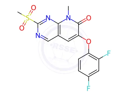 Chemical structure of 6-(2,4-Difluorophenoxy)-8-methyl-2-(methylsulfonyl)pyrido[2,3-d]pyrimidin-7(8H)-one