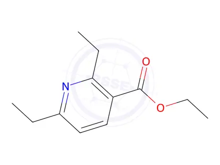 Chemical structure of 2,6-diethyl-3-Pyridinecarboxylic acid ethyl ester