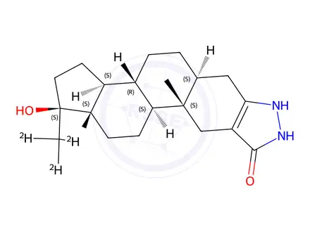 Chemical structure of 3’-Hydroxy Stanozolol-d3