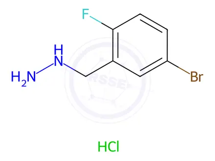 Chemical structure of [(5-Bromo-2-fluorophenyl)methyl]hydrazine Hydrochloride