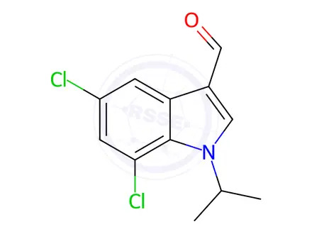 Chemical structure of 5,7-Dichloro-1-isopropyl-1H-indole-3-carbaldehyde