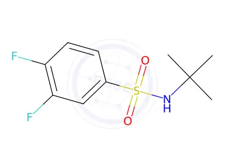 Chemical structure of N-(tert-butyl)-3,4-difluorobenzenesulfonamide