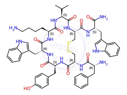 Chemical structure of Vapreotide Acetate