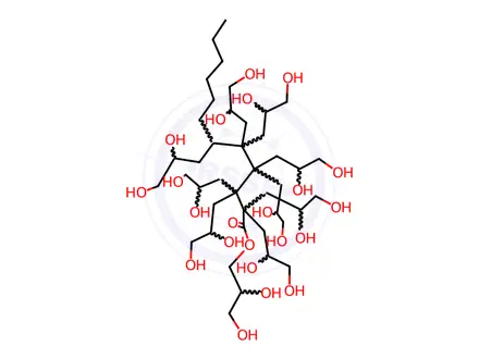 Chemical structure of POLYGLYCERYL-10 LAURATE