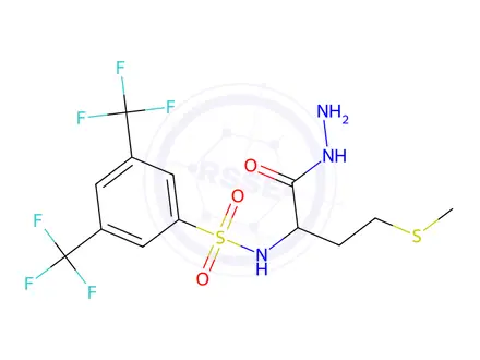 Chemical structure of N-[3,5-Bis(trifluoromethyl)benzenesulfonyl]-l-methionyl hydrazide