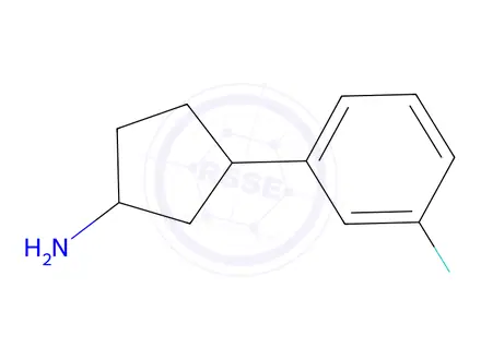 Chemical structure of 3-(3-fluorophenyl)cyclopentan-1-amine