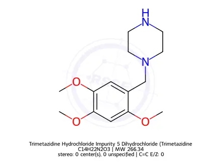 Chemical structure of Trimetazidine Impurity E HCl