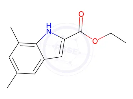 Chemical structure of Ethyl 5,7-dimethyl-1h-indole-2-carboxylate