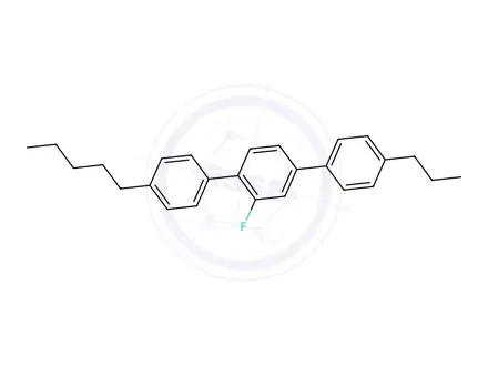 Chemical structure of 2'-Fluoro-4-pentyl-4''-propyl-1,1':4',1''-terphenyl