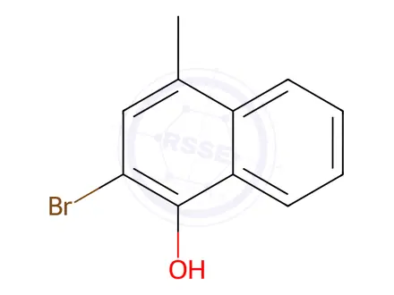 Chemical structure of 1-Naphthalenol, 2-bromo-4-methyl-