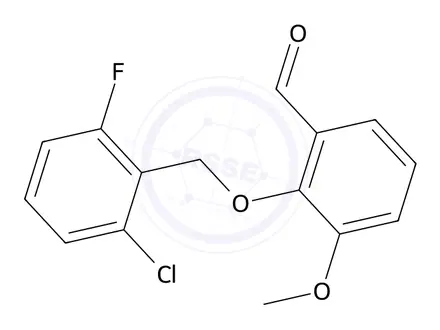 Chemical structure of 2-((2-Chloro-6-fluorobenzyl)oxy)-3-methoxybenzaldehyde