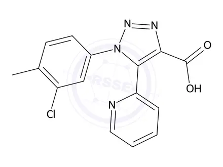 Chemical structure of 1-(3-chloro-4-methylphenyl)-5-pyridin-2-yl-1H-1,2,3-triazole-4-carboxylic acid