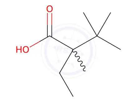 Chemical structure of 2-Ethyl-2,3,3-trimethylbutyric Acid