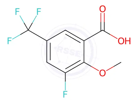 Chemical structure of 3-Fluoro-2-methoxy-5-(trifluoromethyl)benzoic acid