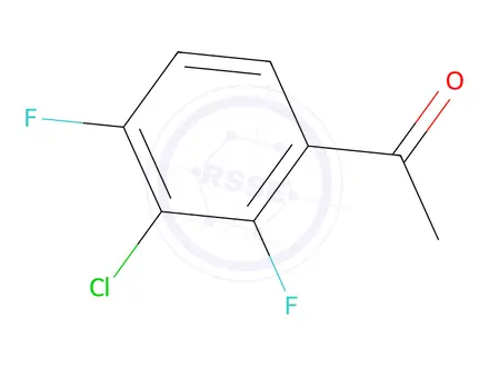 Chemical structure of 1-(3-chloro-2,4-difluorophenyl)ethanone