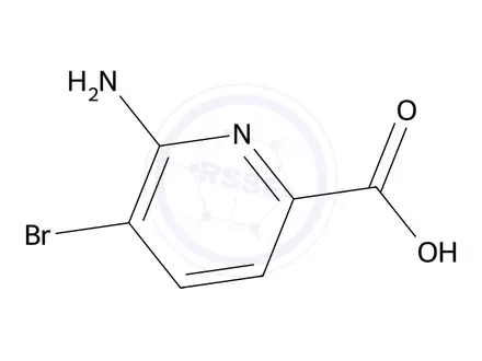 Chemical structure of 6-Amino-5-bromopyridine-2-carboxylic Acid