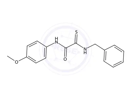 Chemical structure of 2-(Benzylamino)-N-(4-methoxyphenyl)-2-thioxoacetamide