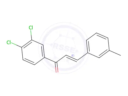 Chemical structure of (2E)-1-(3,4-Dichlorophenyl)-3-(3-methylphenyl)prop-2-en-1-one