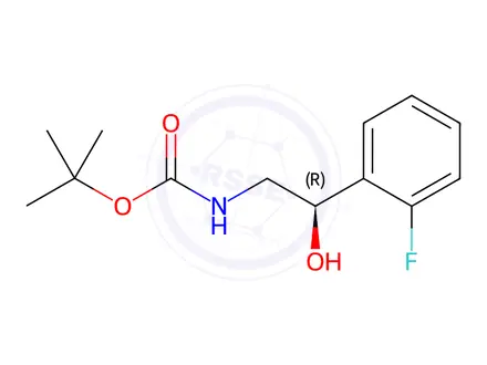 Chemical structure of tert-butyl N-[(2R)-2-(2-fluorophenyl)-2-hydroxyethyl]carbamate