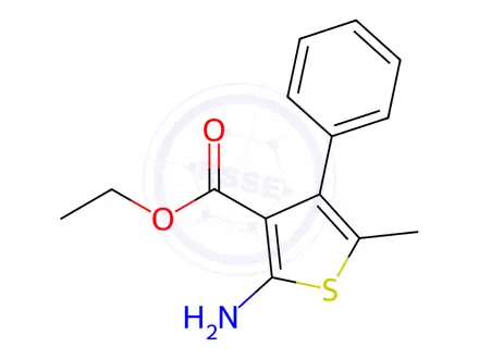 Chemical structure of Ethyl 2-Amino-5-methyl-4-phenylthiophene-3-carboxylate