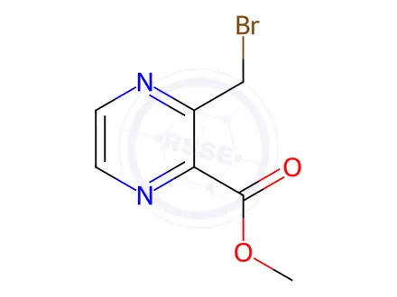 Chemical structure of Methyl 3-(bromomethyl)pyrazine-2-carboxylate
