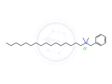 Chemical structure of Benzyldimethylhexadecylammonium chloride