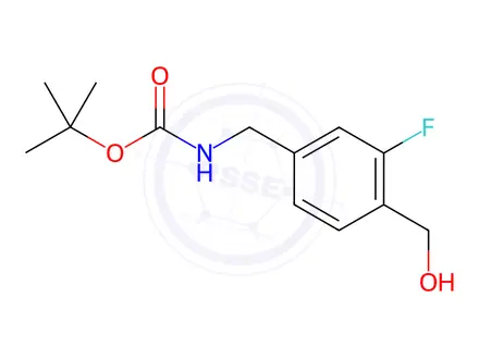 Chemical structure of Carbamic acid, N-[[3-fluoro-4-(hydroxymethyl)phenyl]methyl]-, 1,1-dimethylethyl ester
