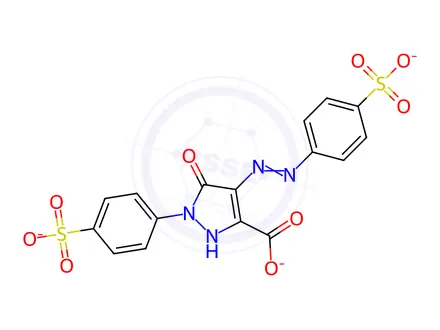 Chemical structure of Tartrazine