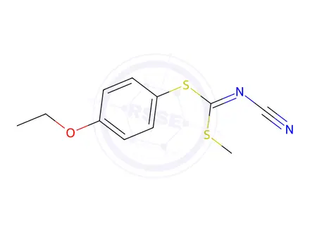 Chemical structure of Methyl(4-ethoxyphenyl)cyanocarbonimidodithioate