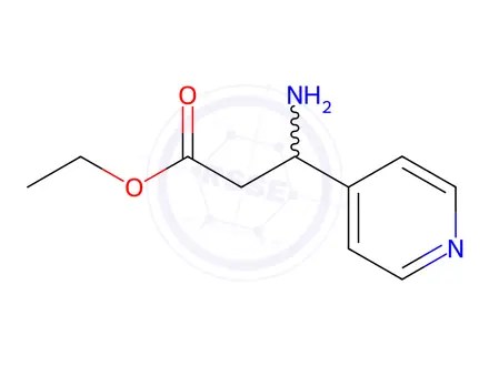 Chemical structure of ethyl 3-amino-3-(pyridin-4-yl)propanoate