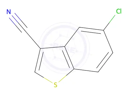 Chemical structure of 5-chloro-1-benzothiophene-3-carbonitrile