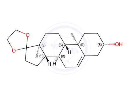 Chemical structure of 5-Androsten-3beta-ol-17-one ethyleneketal
